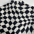 MM6 Maison Margiela  エムエムシックスメゾンマルジェラ / OVERSIZED DISTORTED CHESS PRINT LONG SHIRT チェッカーボード ロングシャツ SIZE：S