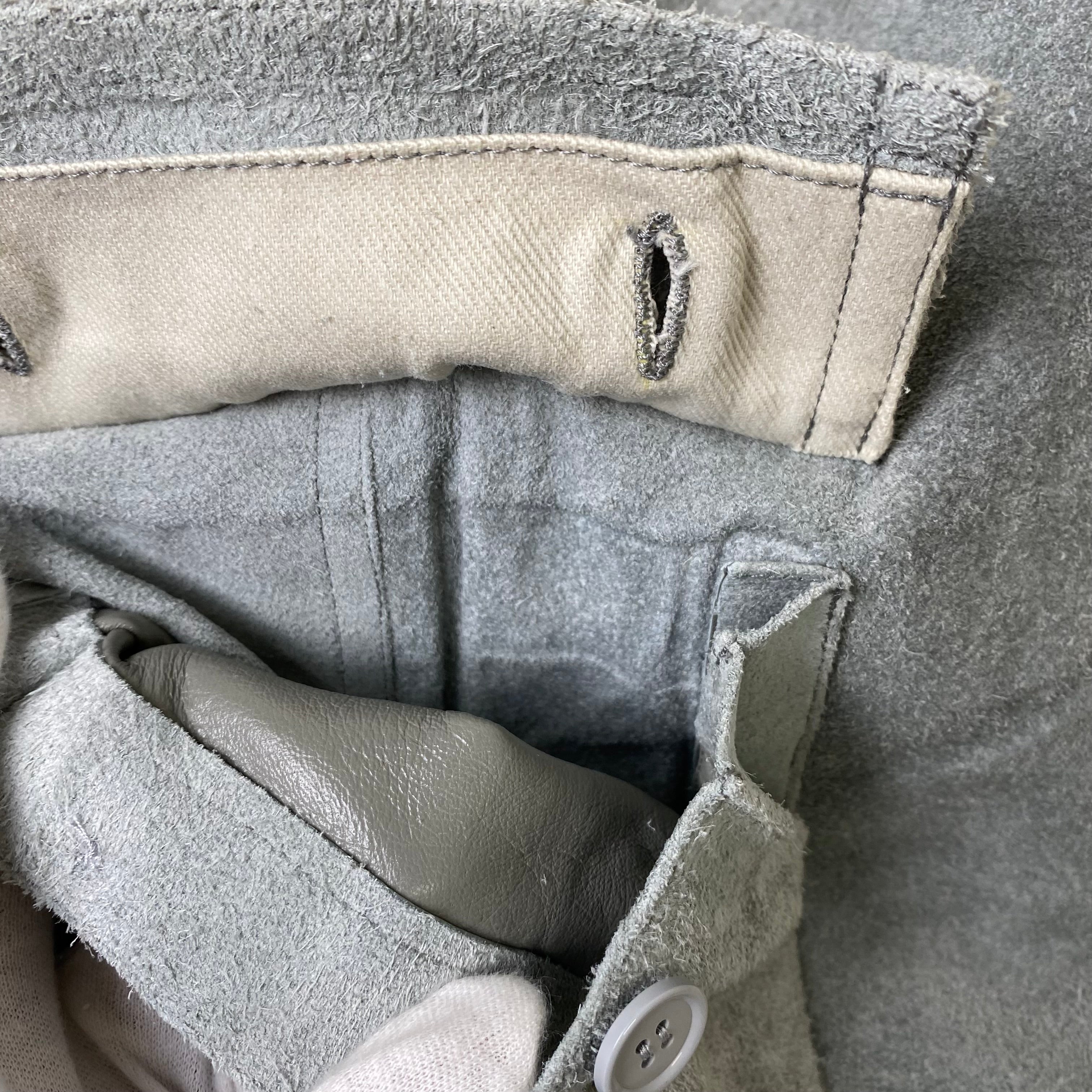 HFA 藤原ヒロシ着用モデルのサンプリング BE UNDER AGE スウェード ひざ下 ハーフパンツ