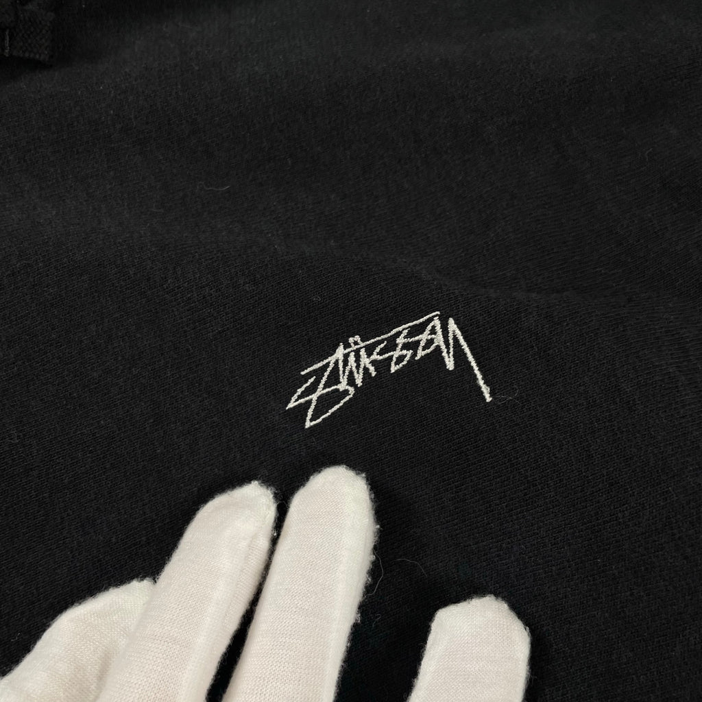 stussy / 刺繍ロゴフーディ ブラック SIZE：L