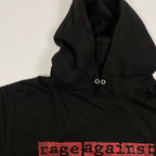RAGE AGAINST THE MACHINE レイジアゲインストザマシーン / ダメージ加工 オフィシャルパーカー ブラック SIZE：L