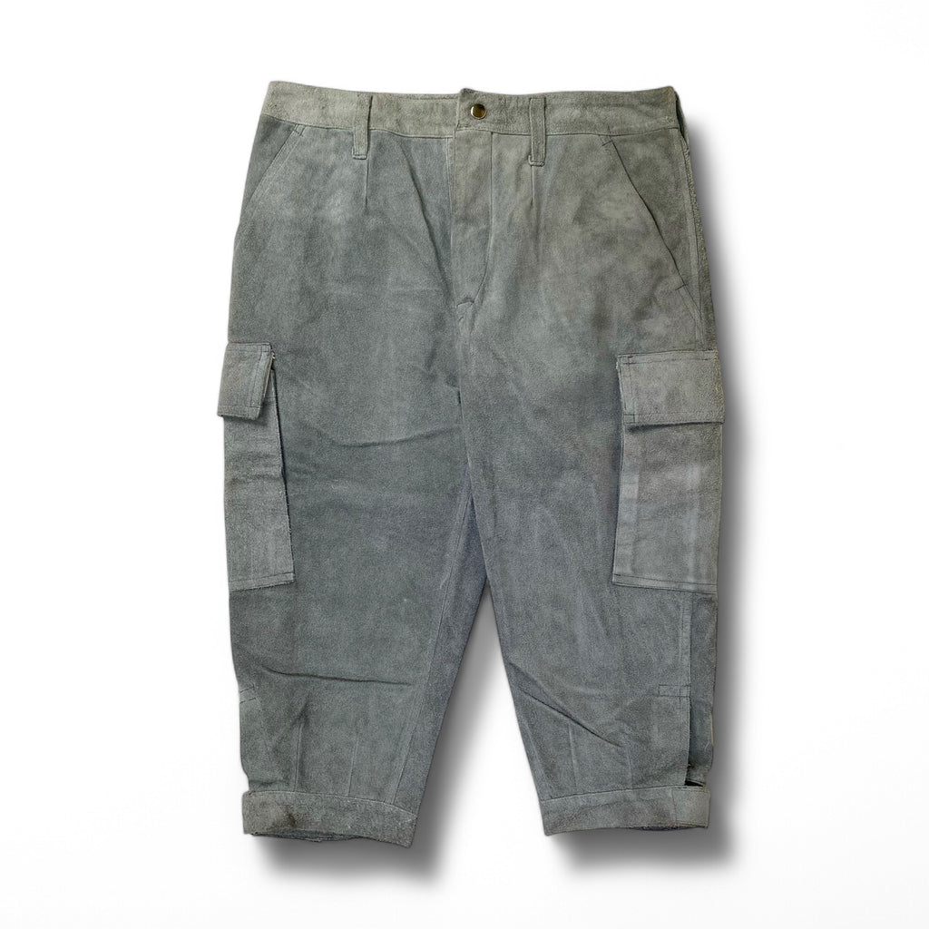 HFA 藤原ヒロシ着用モデルのサンプリング BE UNDER AGE スウェード ひざ下 ハーフパンツ