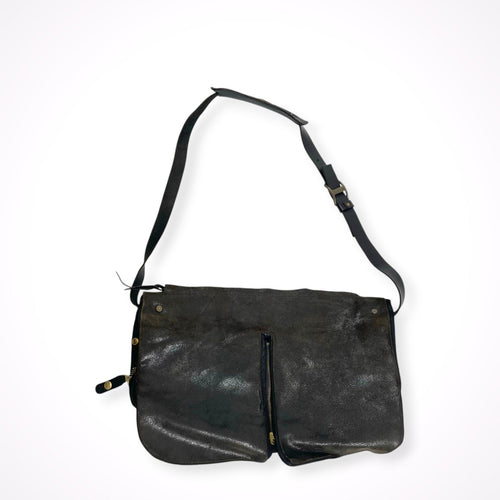 delle cose デレコーゼ / 2サイド レザーメッセンジャーバッグ 参考定価：100,000程度