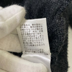 COMME CA DU MODE MEN コムサデモードメン  モヘヤ混ニットパーカー ラムレザー・ラムファー Y2K