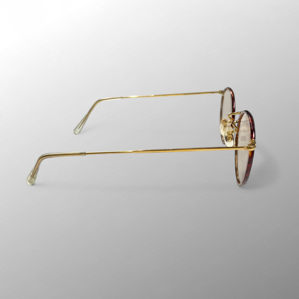 デッドストック 70s Hilton Classic / セル巻 パント型 デモレンズ入り 14K RG Chestnutカラー