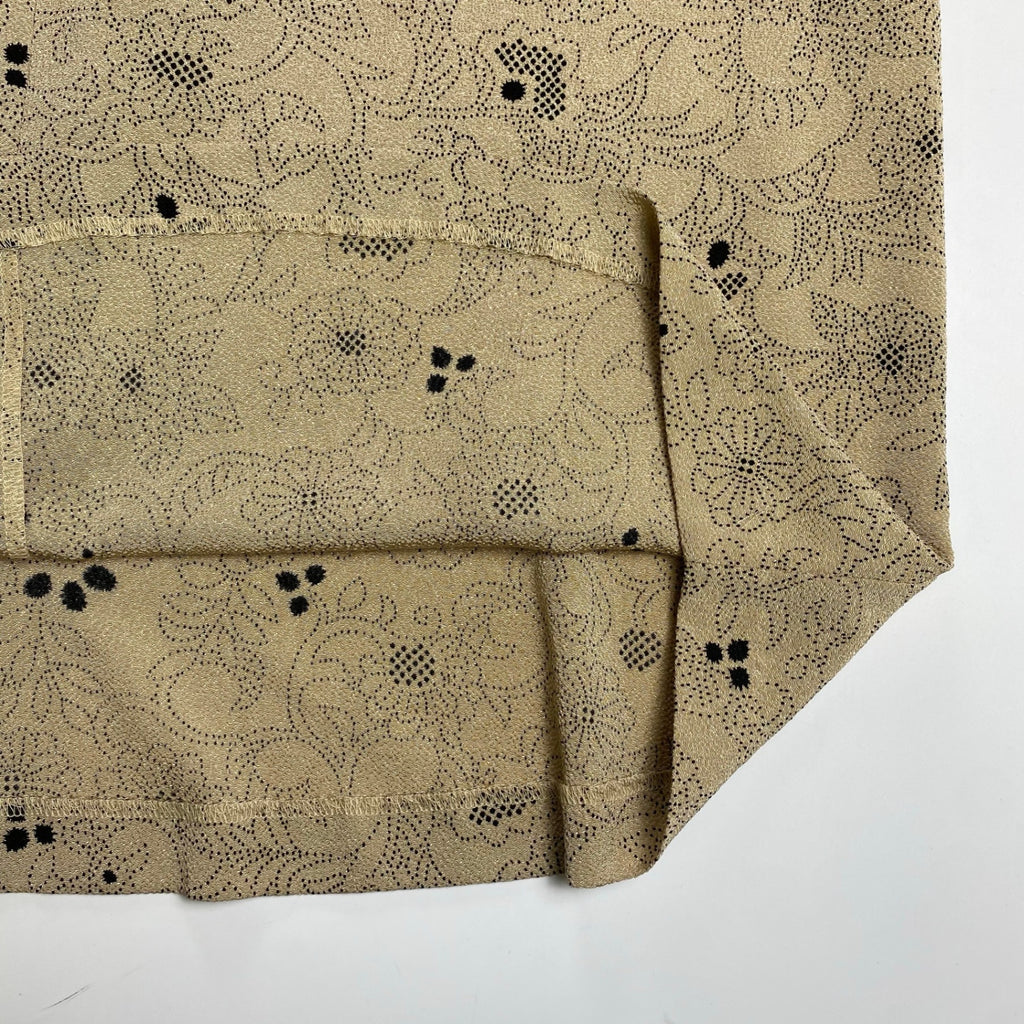 Hitoshi Tamura 詩仙堂 / ちりめん 点描 ワンピース くるみボタン 日本製 参考定価：35,000程度