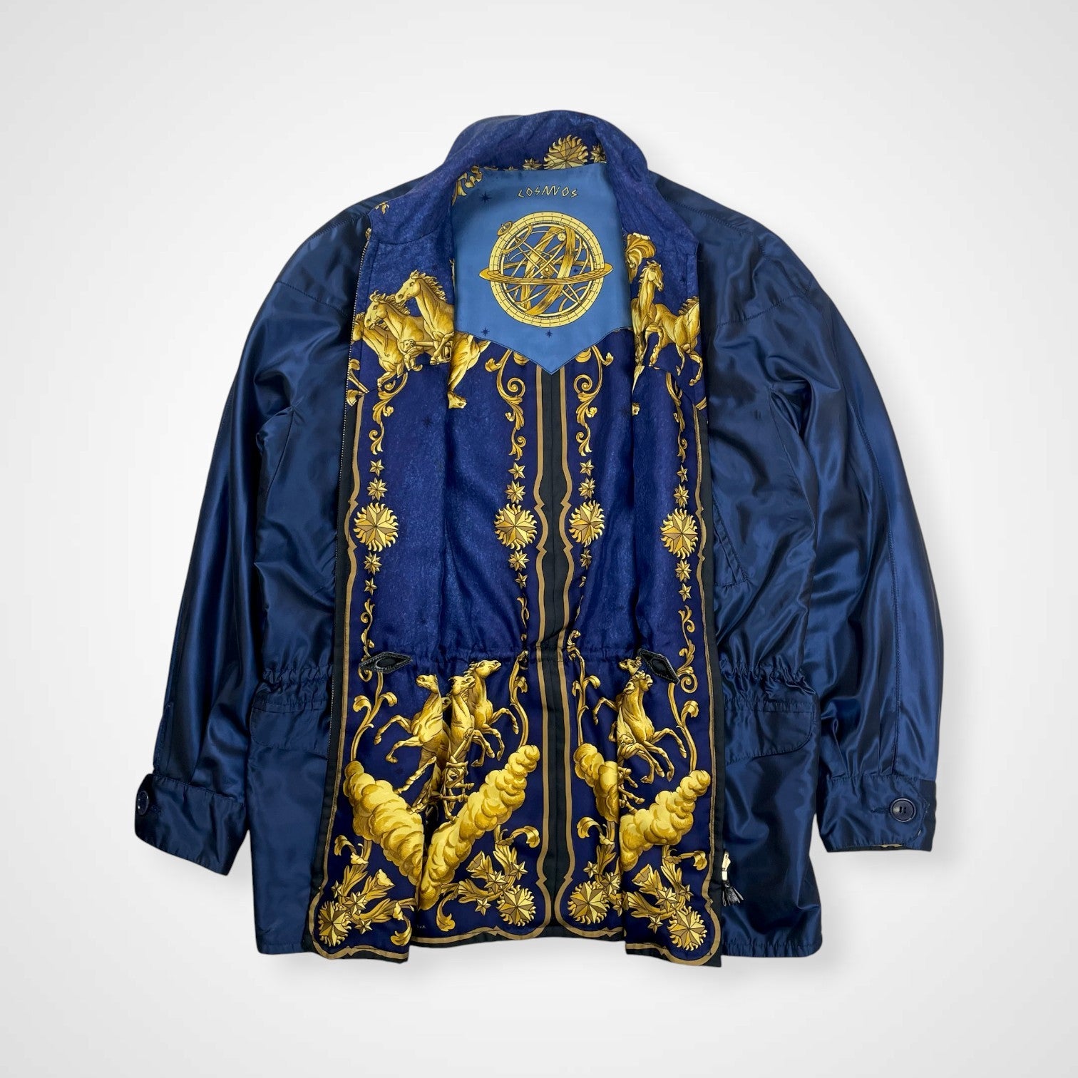 HERMES エルメス / VINTAGE ”COSMOS” シルクリバーシブルジャケット SIZE：40