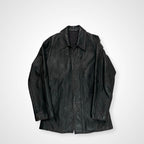 EURO VINTAGE ユーロヴィンテージ / 6-70s フレンチレザーカーコート ステアハイド デニム裏地 SIZE:M程度