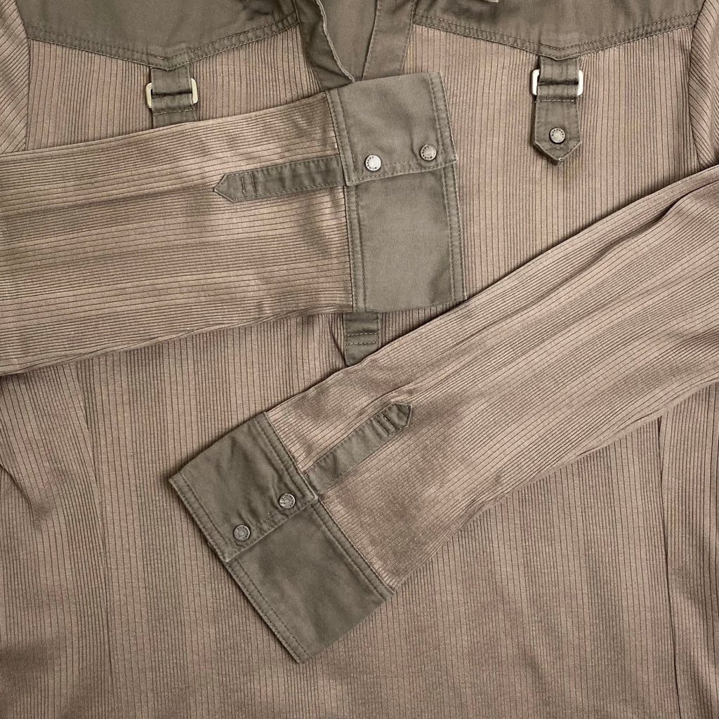 BURBERRY LONDON バーバリー ロンドン / ギミック プルオーバーシャツ カットソー ブラウン SIZE:2(M程度)