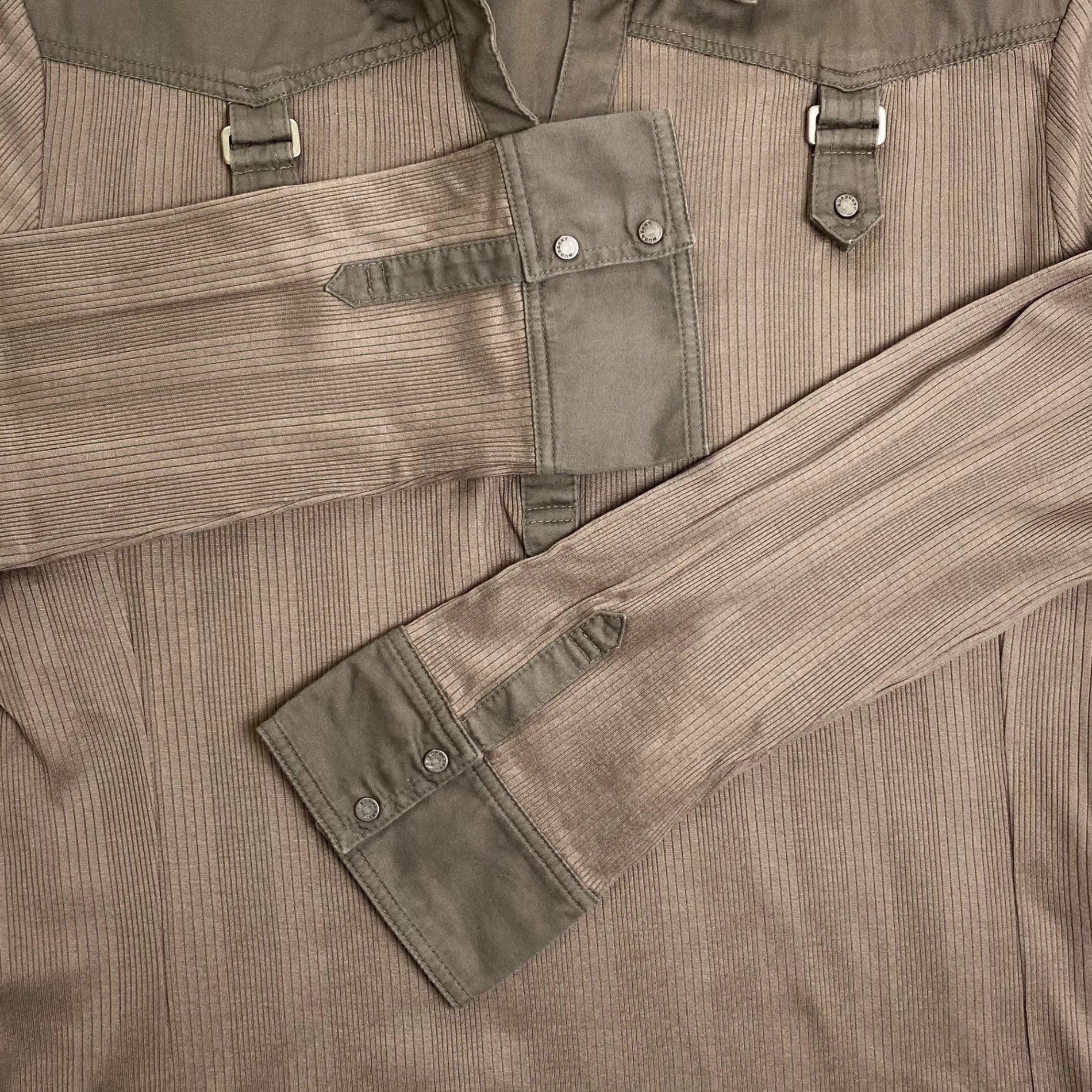 BURBERRY LONDON バーバリー ロンドン / ギミック プルオーバーシャツ カットソー ブラウン SIZE:2(M程度)