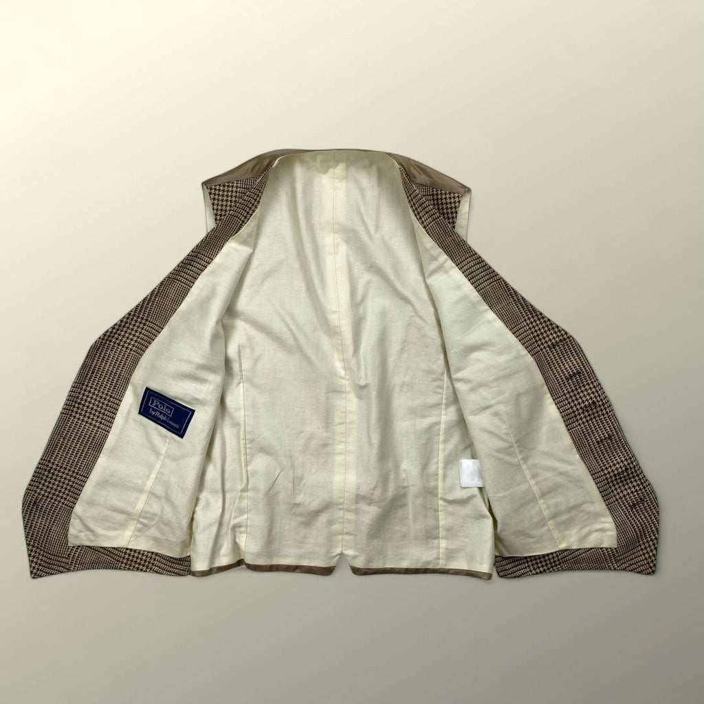 【HARITAGE ICON】 Polo by Ralph Lauren ポロ バイ ラルフローレン / リネン100％ ツイードベスト ジレ 参考定価：70,000程度 SIZE：36S