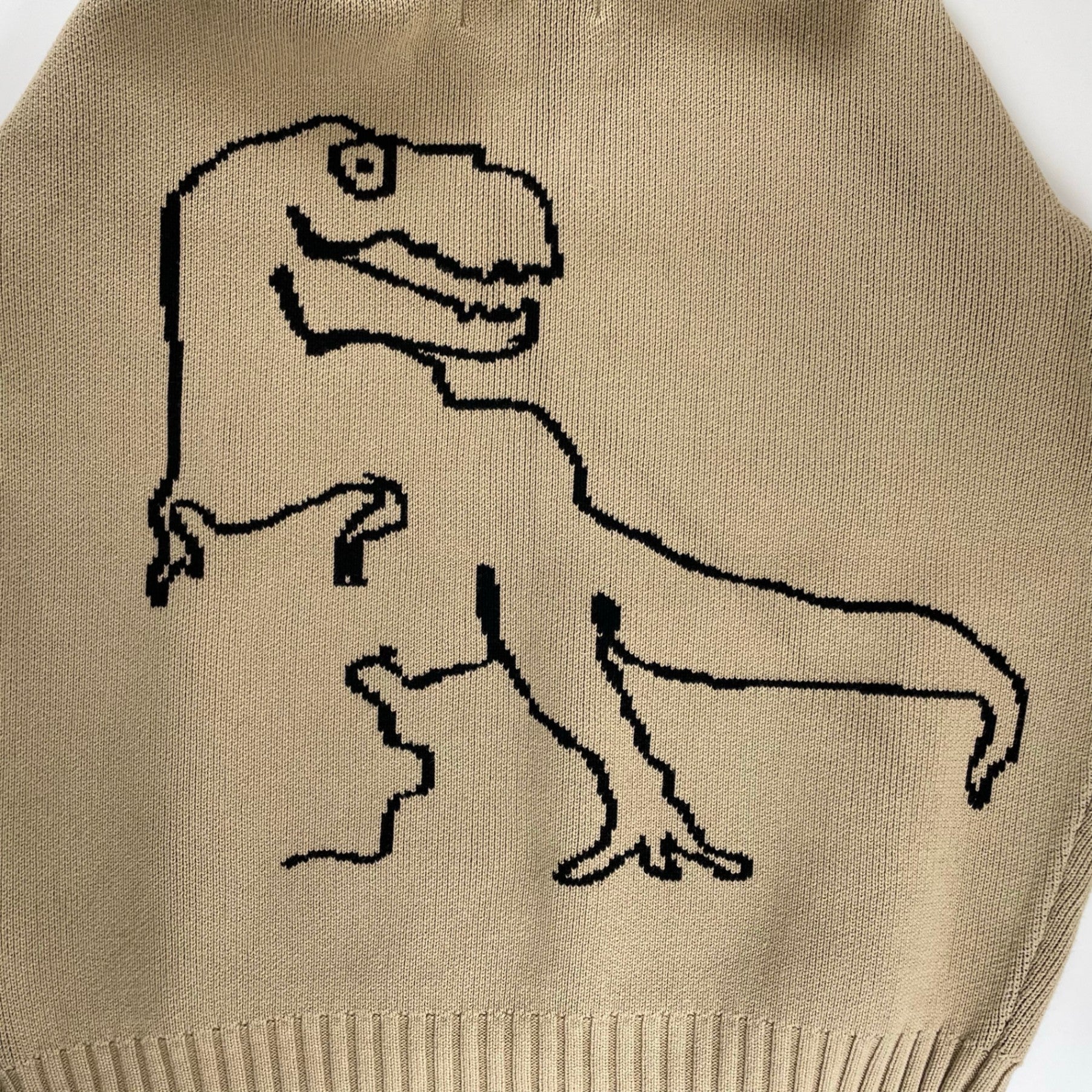 LABROS ラブロス / DINO HOODED SWEATER ニットパーカー ベージュ 参考定価：25,000程度 SIZE:L
