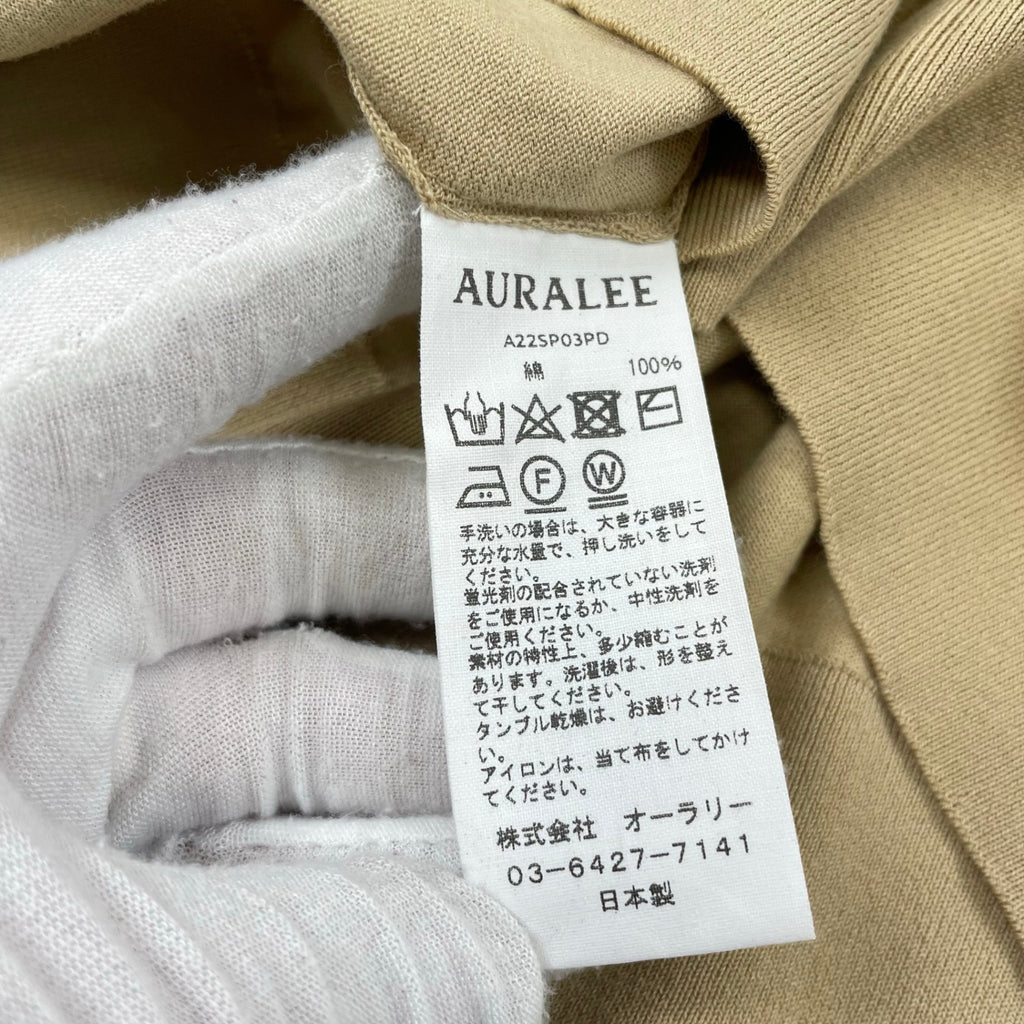 AURALEE / Super High Gauge Cotton knit Short Sleeve polo 未使用品 参考定価：32,000+tax SIZE:3