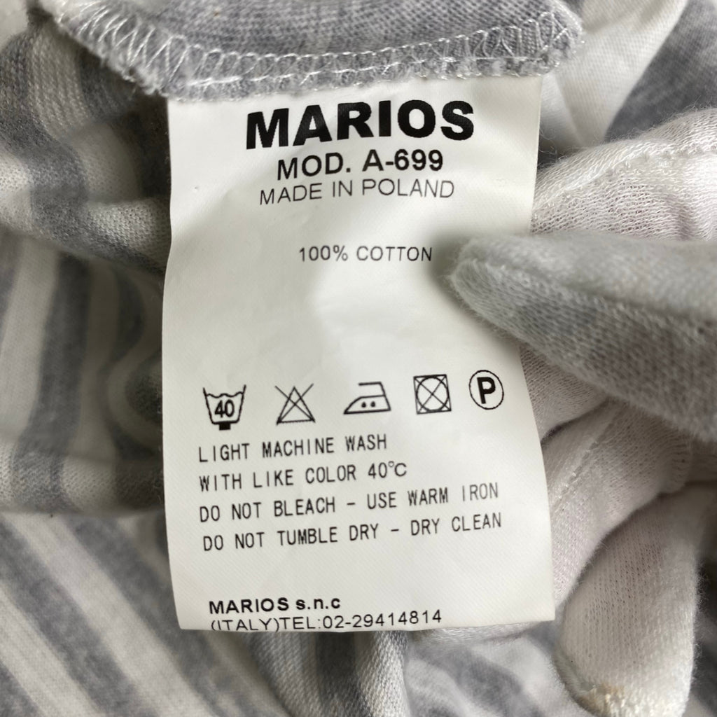 MARIOS マリオス / デザインボーダーカットソー 切替 イタリアブランド ユニセックス SIZE:M