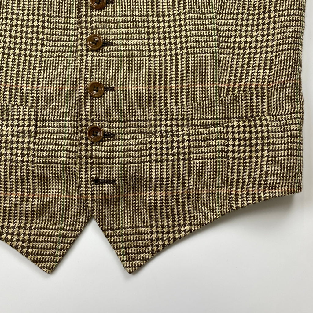 【HARITAGE ICON】 Polo by Ralph Lauren ポロ バイ ラルフローレン / リネン100％ ツイードベスト ジレ 参考定価：70,000程度 SIZE：36S