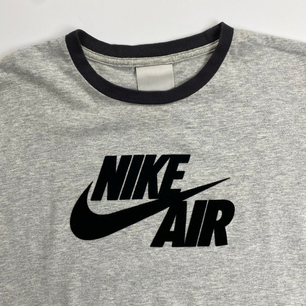 00s NIKE ナイキ / フロッキープリント リンガー ロゴTシャツ ユニセックス SIZE：L