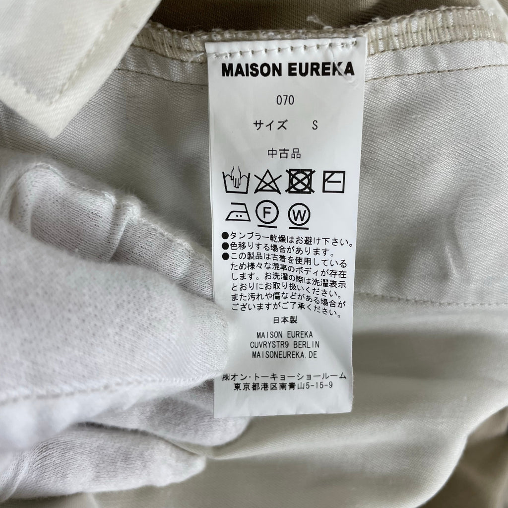 MAISON EUREKA メゾンエウレカ / ヴィンテージリワークチノパンツ 参考定価：22,000+tax SIZE:S