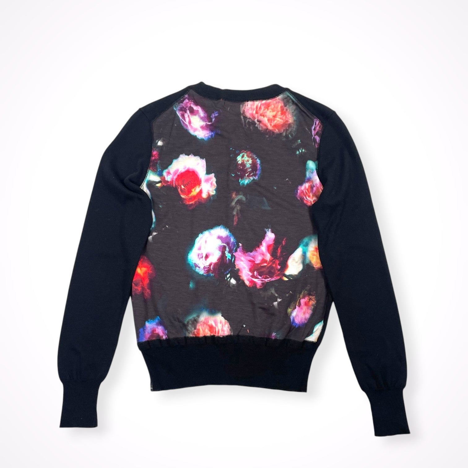 Paul Smith BLACK / フラワープリント クルーネックカーディガン SIZE:L