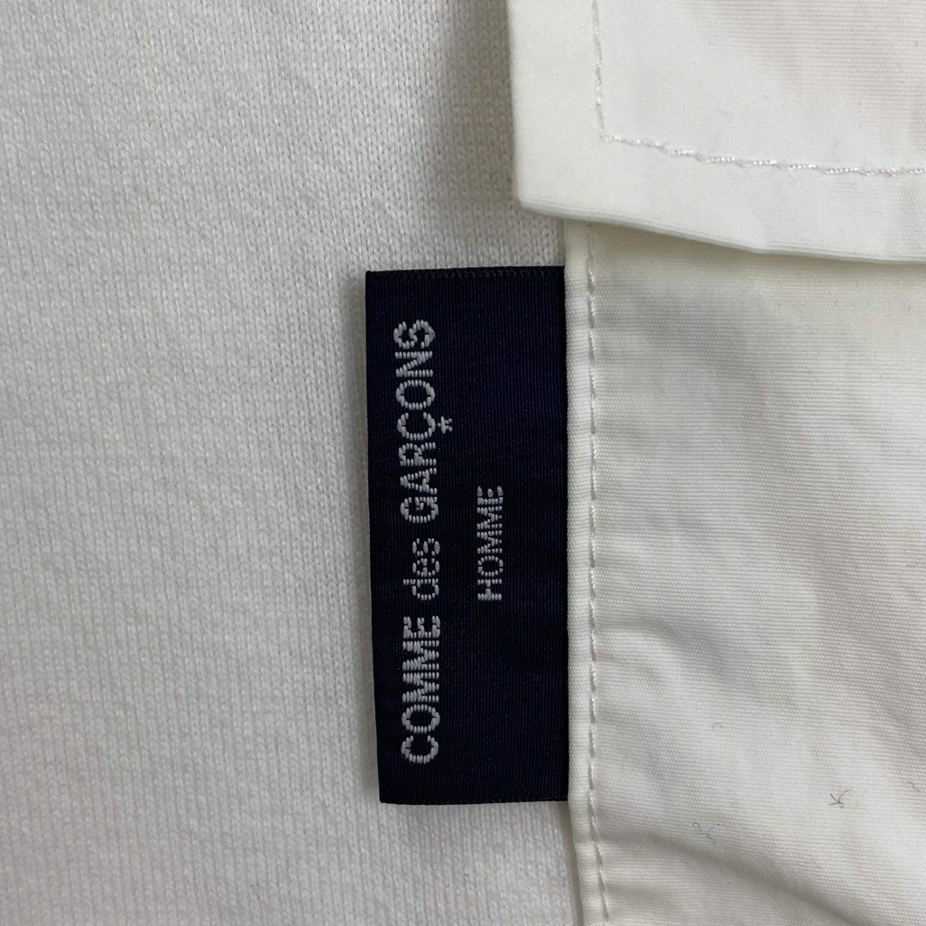 COMME des GARCONS HOMME コムデギャルソンオム / 異素材 フロントポケットTEE Tシャツ ホワイト SIZE:M