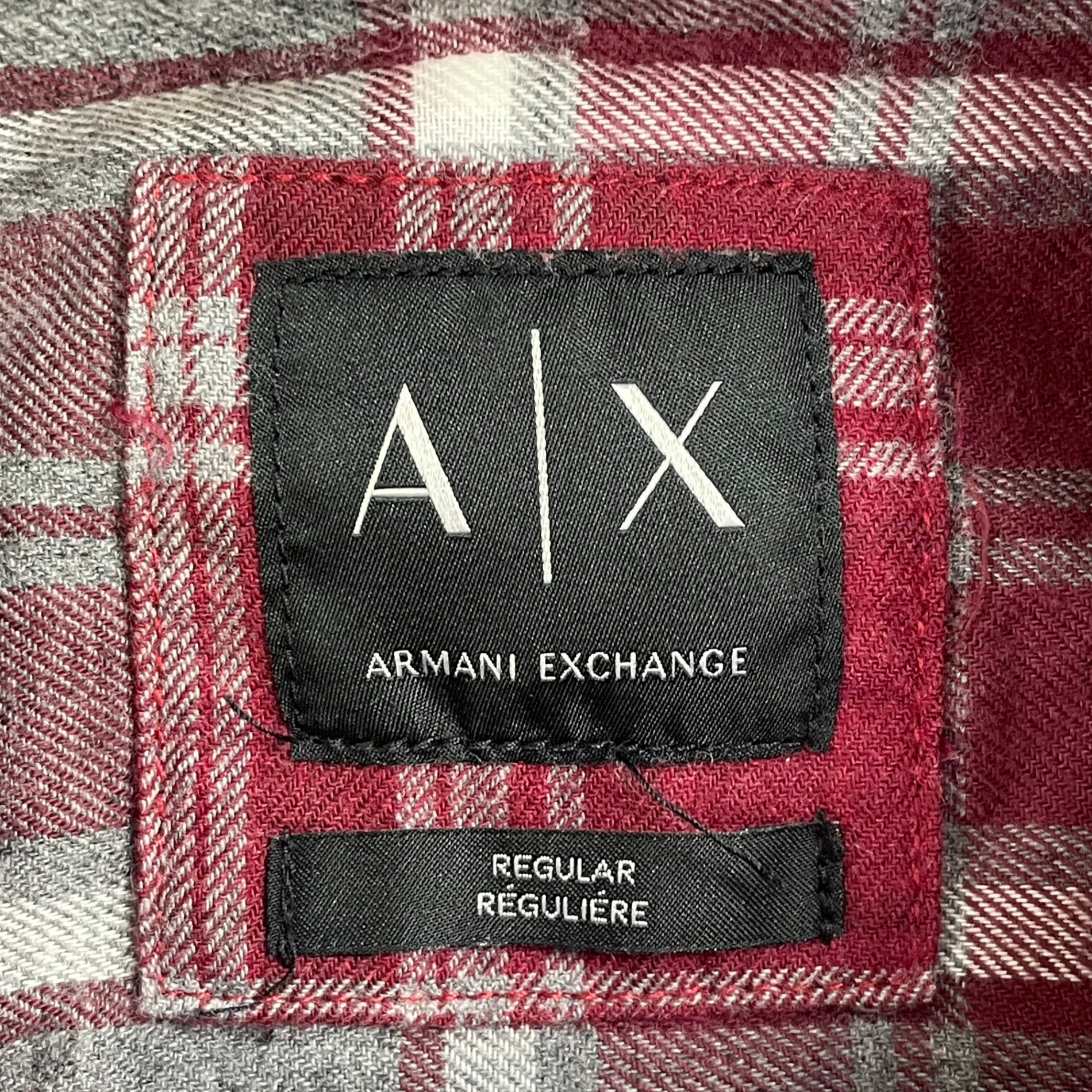 ARMANI EXCHANGE アルマーニ エクスチェンジ / グラデーションチェックシャツ 参考定価：25,000程度 SIZE：M
