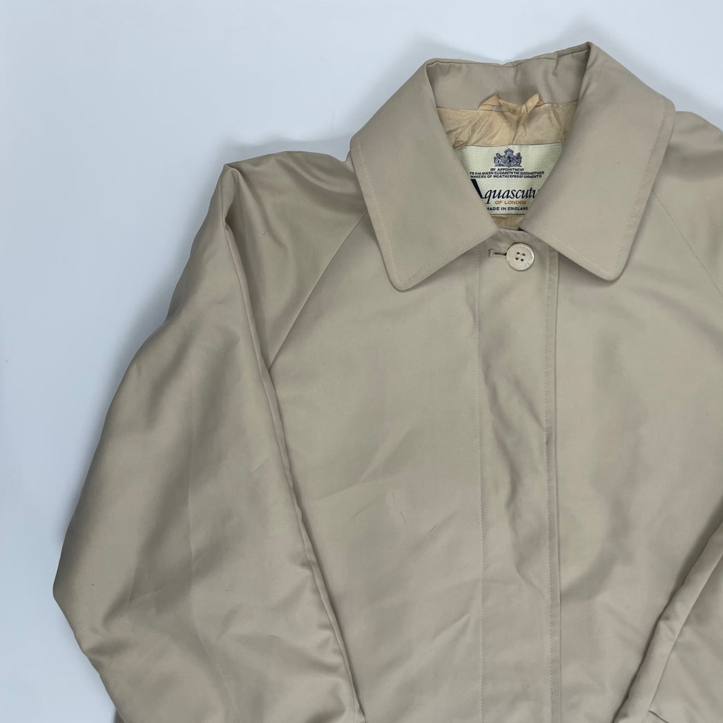 Aquascutum アクアスキュータム / ピーチスキンステンカラーコート 英国製 SIZE：M程度