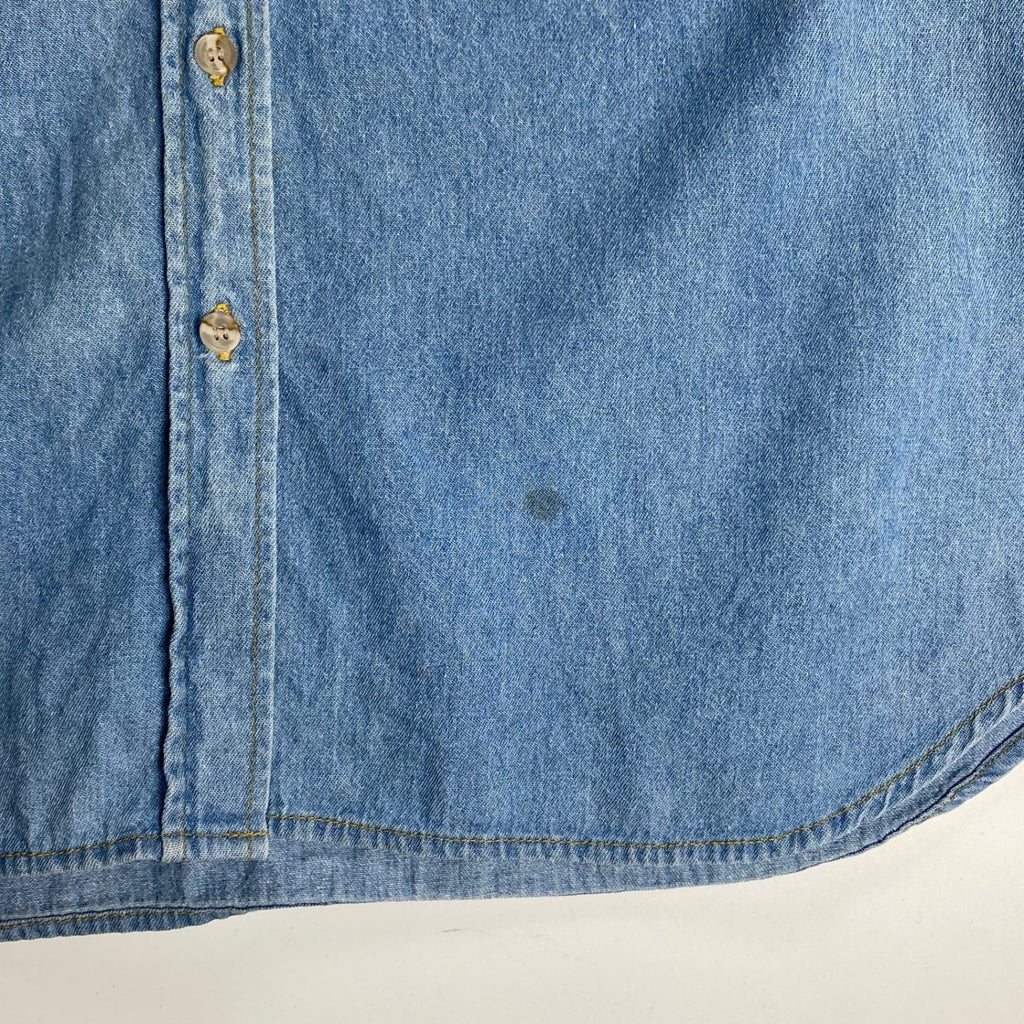 90年代 MICKEY UNLIMITED ディズニー ミッキー / ミッキープリント デニムシャツ ユニセックス SIZE：L