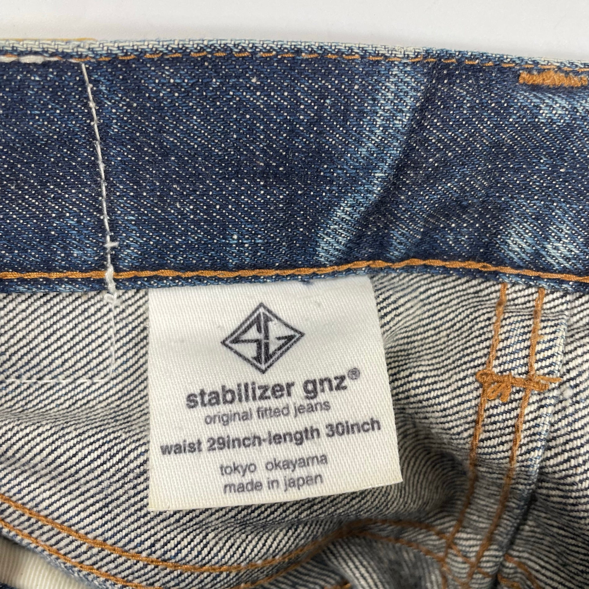 stabilizer gnz スタビライザージーンズ / セルビッジデニムパンツ 鬼ヒゲ 参考定価：30,000程度 SIZE：30