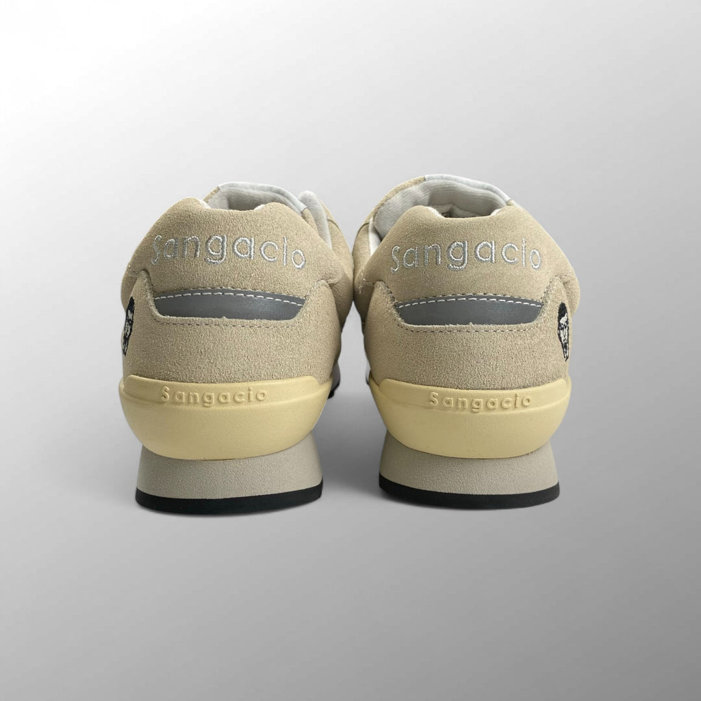 【未使用品】 Sangacio × PUNK DRUNKERS サンガッチョ パンクドランカーズ / にゅ × PDS「パ」 コラボスニーカー LIGHT GRAY