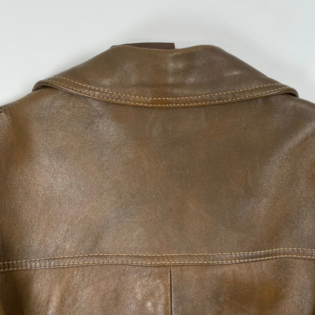 VINTAGE / 70s VINTAGE デザインレザージャケット カーコート SIZE:L程度