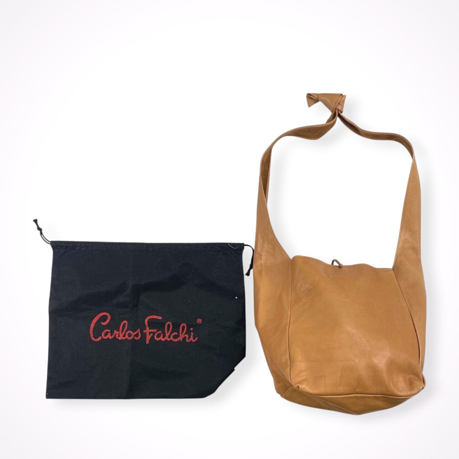 Carlos Falchi / レザーショルダーバッグ 参考定価：70,000程度