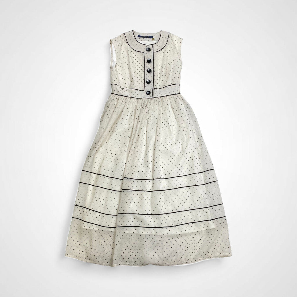 an another angelus アン アナザー アンジェラス / 配色ラインシアードットワンピース 参考定価：16,000+tax