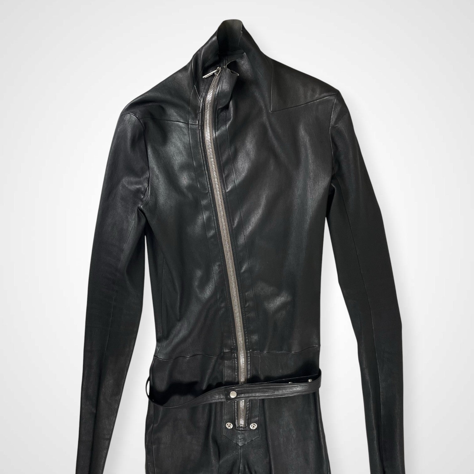Rick Owens リックオウエンス / tight gary leather flight suits レザージャンプスーツ RR02A5550-LS SIZE:48