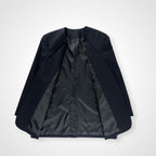BEAUTY＆YOUTH ビューティーアンドユース / ストライプノーカラージャケット ブラック 23AW 参考定価：32,000+tax SIZE:S