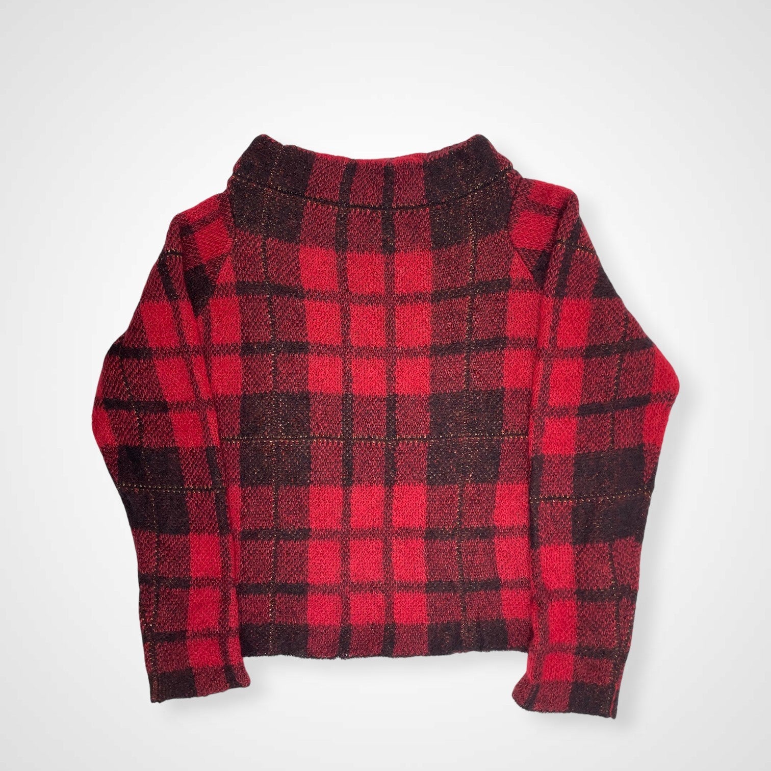 LIVIANA CONTI リビアナコンティ / モヘヤMIXチェックニット 参考定価：32,000程度 SIZE:42