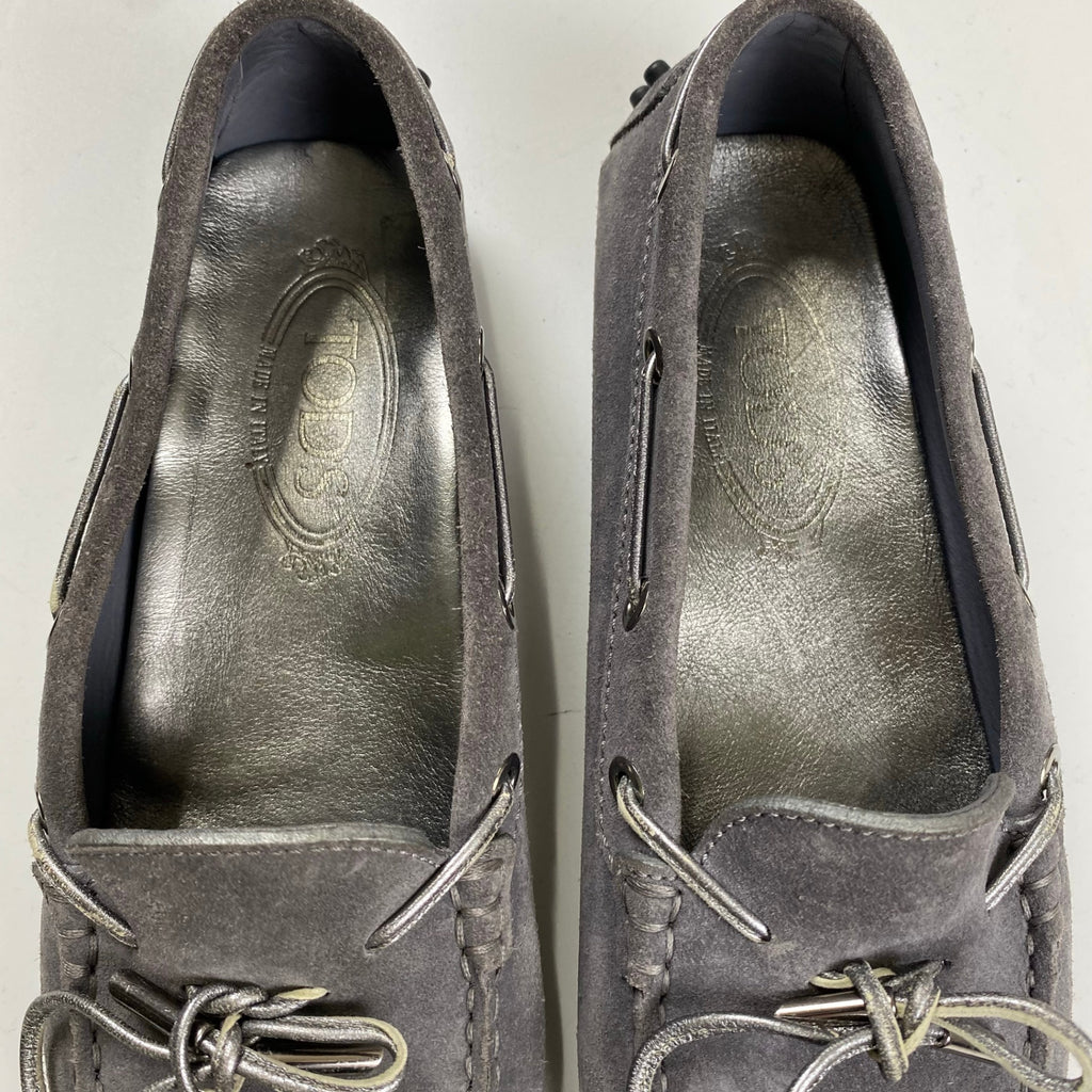 TOD'S トッズ / ドライビングシューズ グレー 参考定価：40,000程度 SIZE:37 1/2(24.5cm程度)