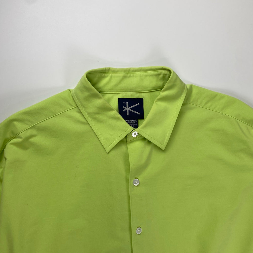 KANEMASA PHIL カネマサ フィル / ROYAL OX DRESS JERSEY SHIRT シャツ ライムグリーン 参考定価：25,000+tax SIZE：L