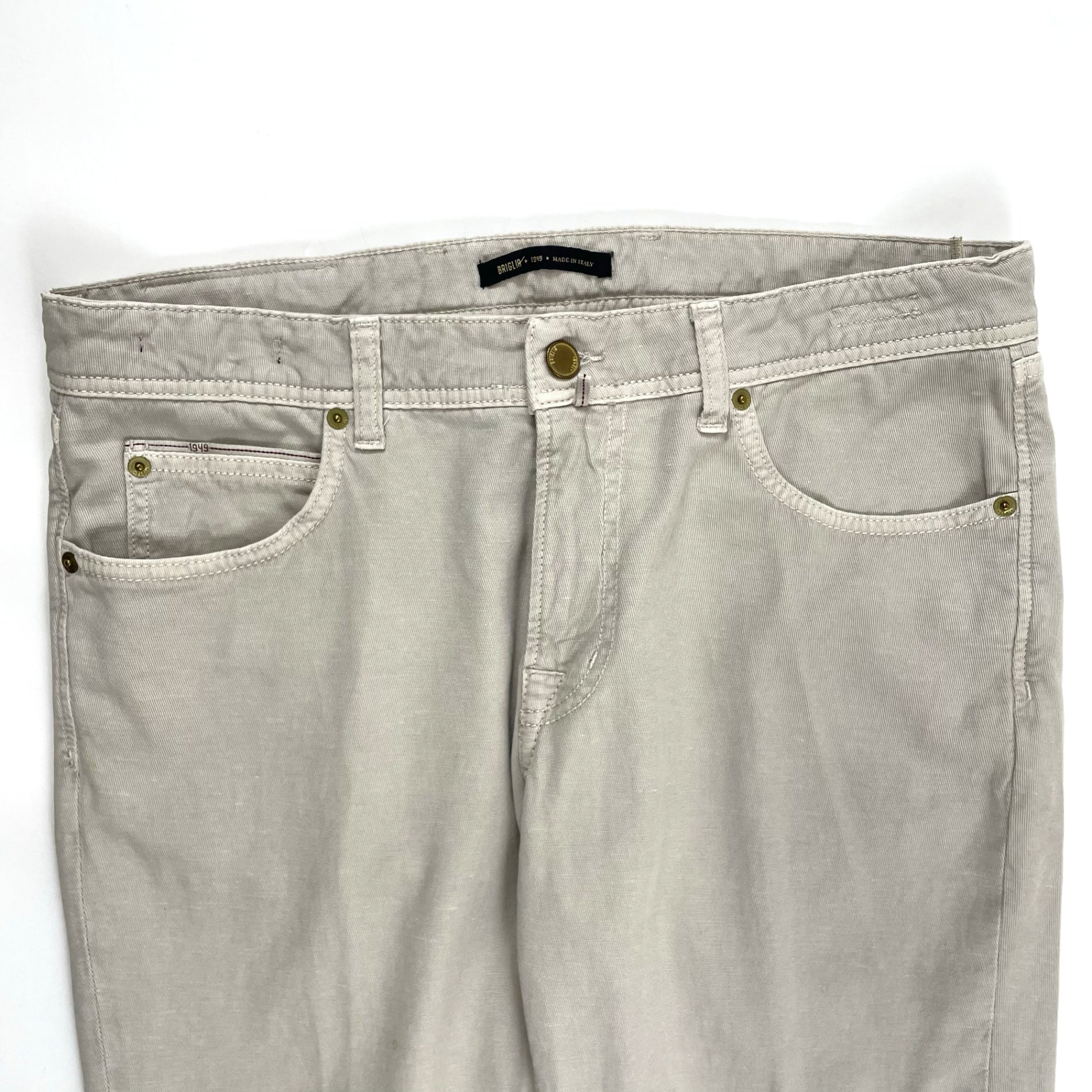 BRIGLIA 1949 / RIBOT-C コットンリネンMIXパンツ SIZE:W90