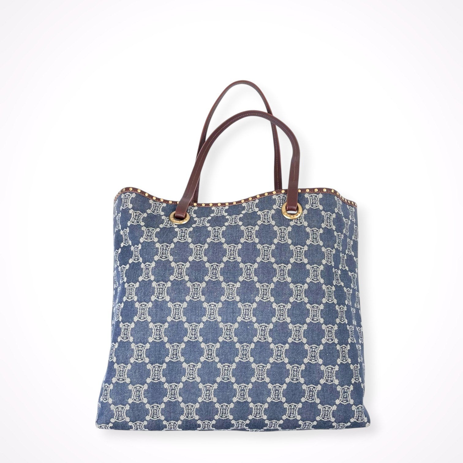 CELINE / スタッズデザイン デニムマカダムトートバッグ