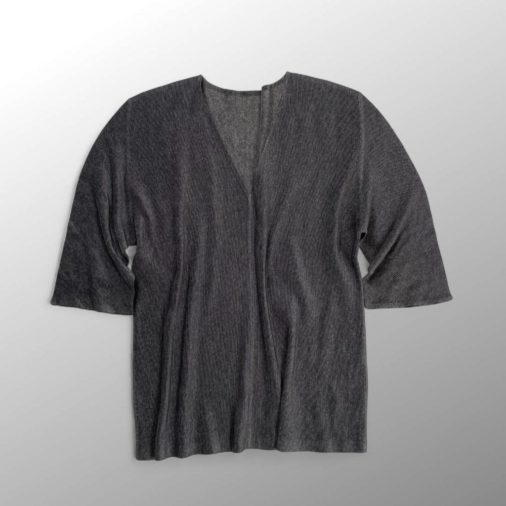 PLEATS PLEASE ISSEY MIYAKE プリーツプリーズ イッセイミヤケ / プリーツVネックカットソー PP02-FK117 SIZE:3(L程度)