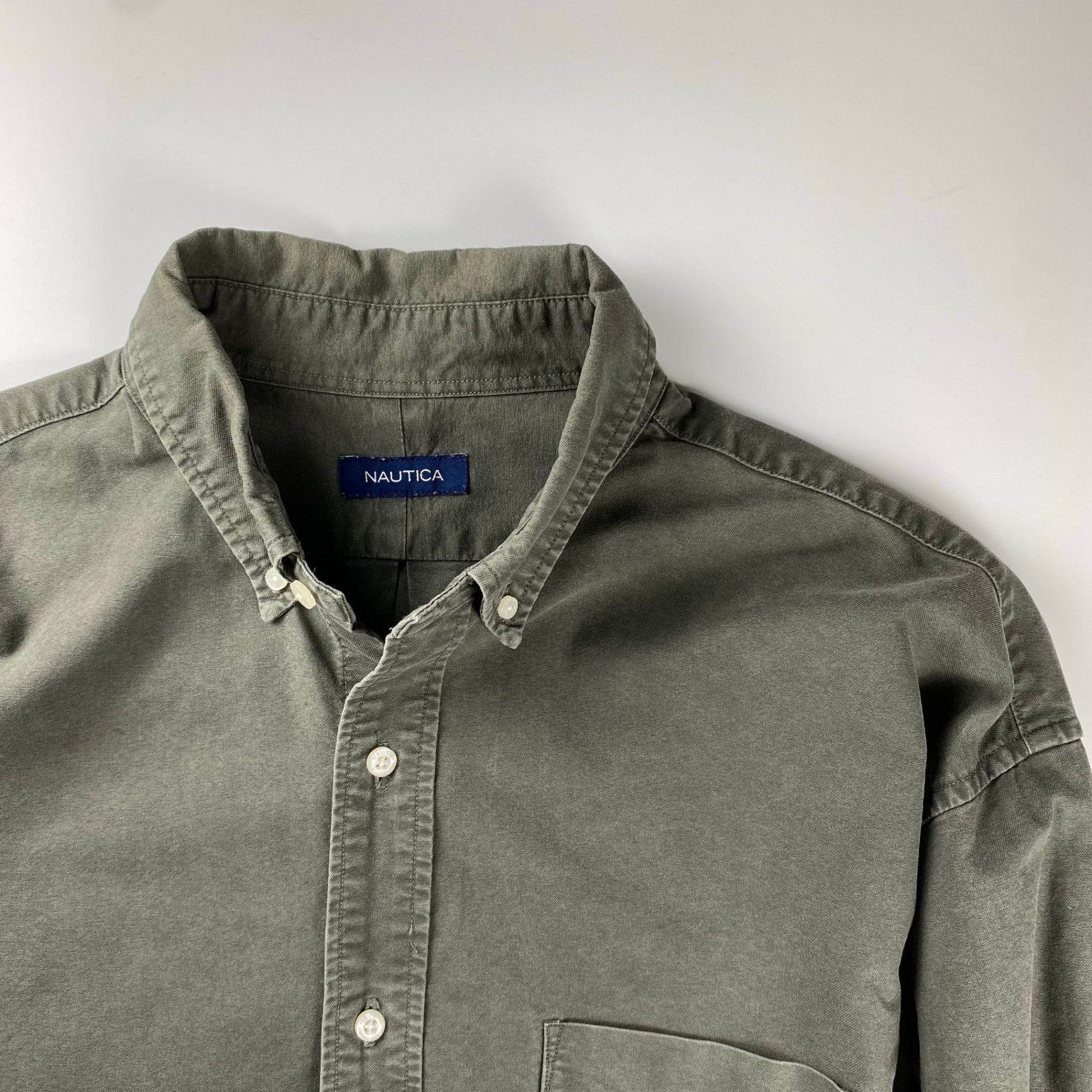 NAUTICA ノーティカ / ビッグ ボタンダウンシャツ 墨黒 長谷川 昭雄 SIZE:XXL