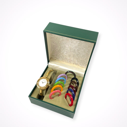 GUCCI グッチ / チェンジベゼル リストウォッチ 11リング 電池交換済 腕回り16cm(Mサイズ)