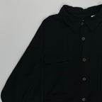 VINTAGE ヴィンテージ / レーヨンヴィンテージシャツ 彫金メタルボタン ブラック SIZE:XL