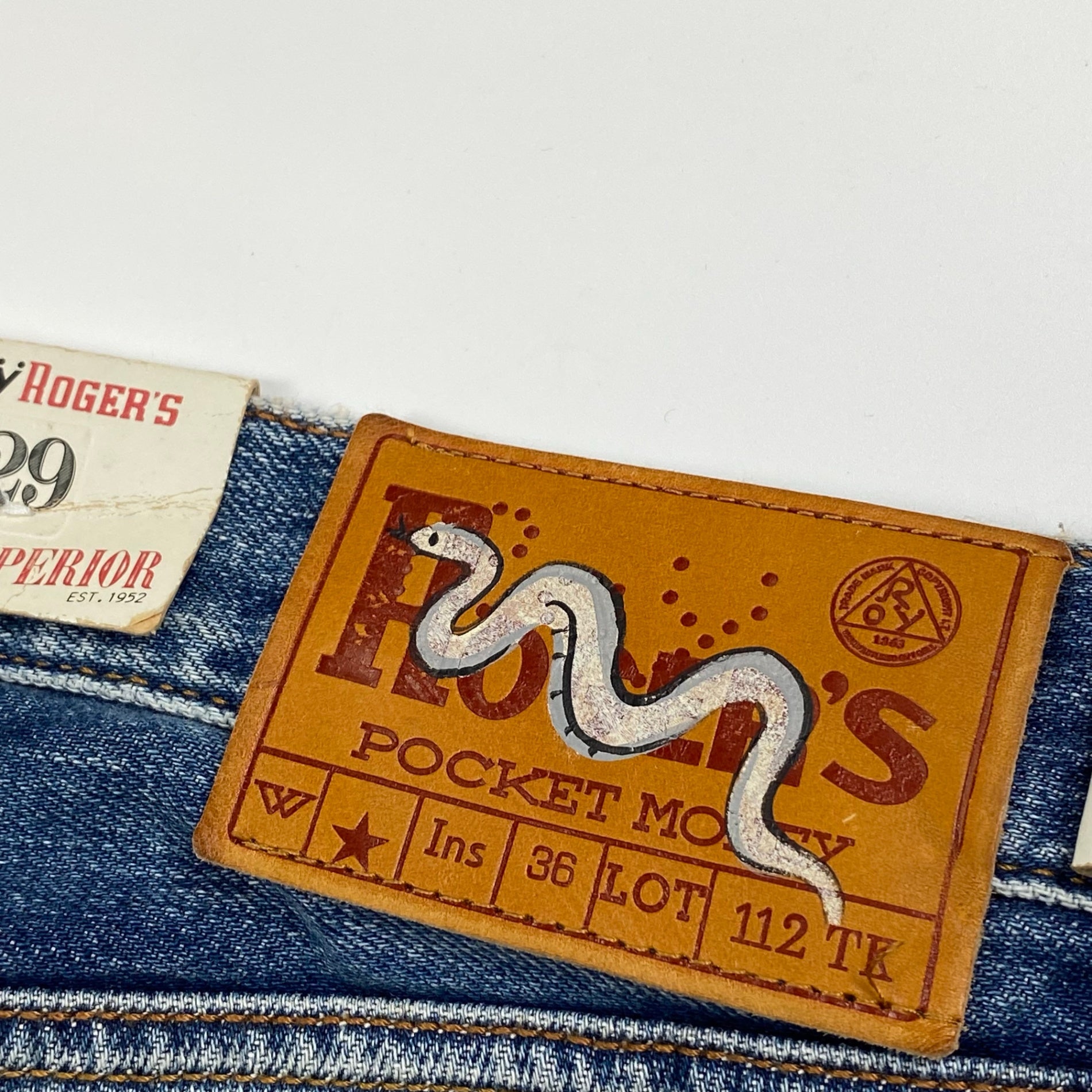 【未使用品】 Roy ROGER’S ロイ ロジャース / CULT SUPERIOR DENIM ハンドペイント デニムパンツ イタリア最古のデニムブランド SIZE：29