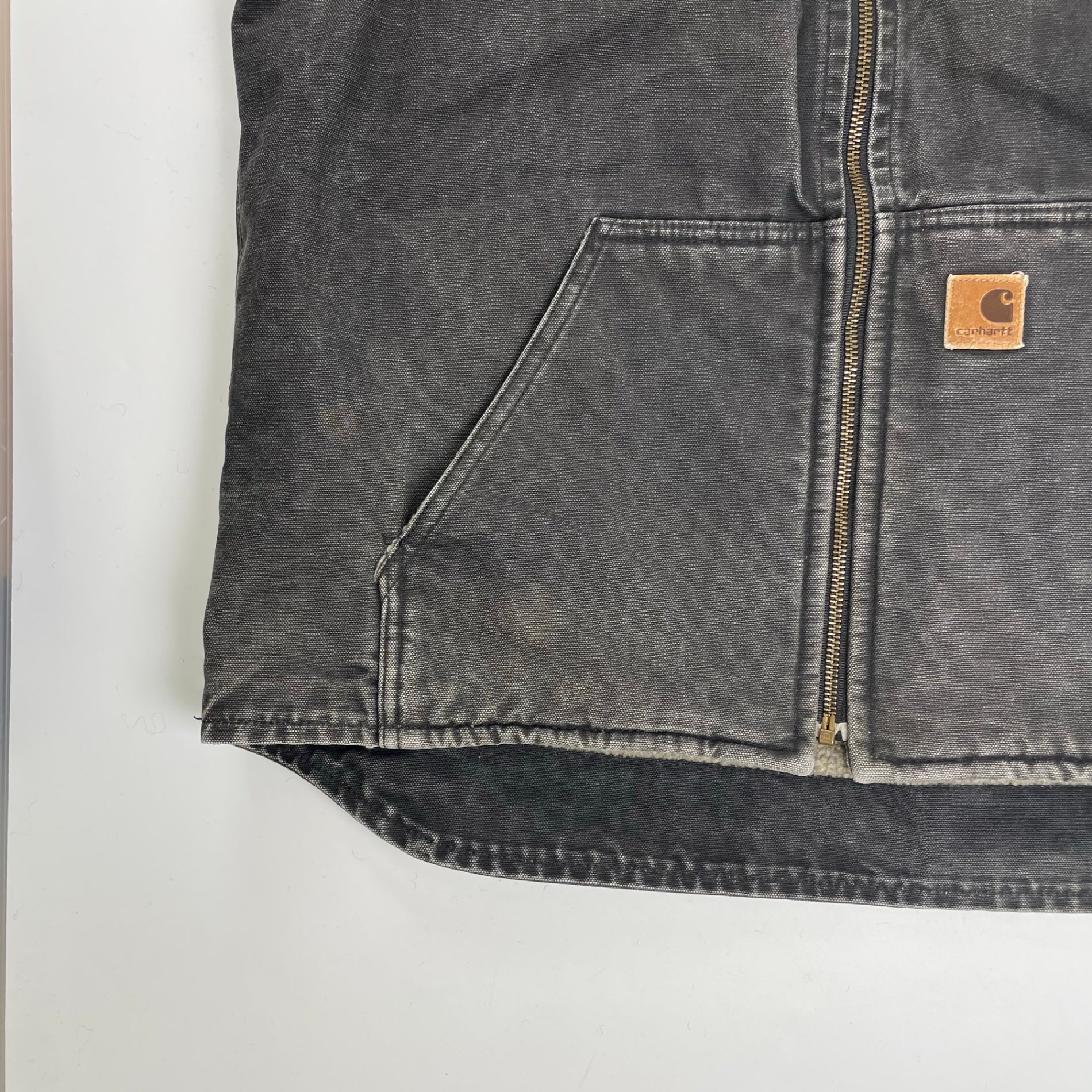 carhartt カーハート / フェード ダック地Vネックベスト ブラック SIZE:L程度