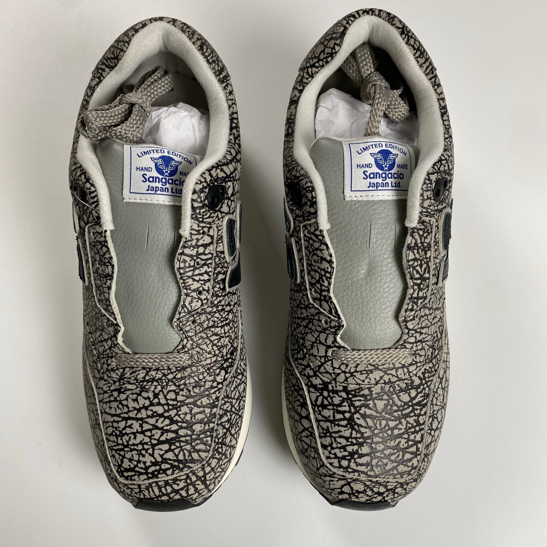 【未使用】 SANGACIO サンガッチョ / ELEPHANT カウレザー スニーカー 100足限定 参考定価：24,500+tax