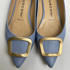 FABIO RUSCONI ファビオルスコーニ / ポインテッドフラットパンプス 箱・布袋付 参考定価：32,000+tax SIZE:38