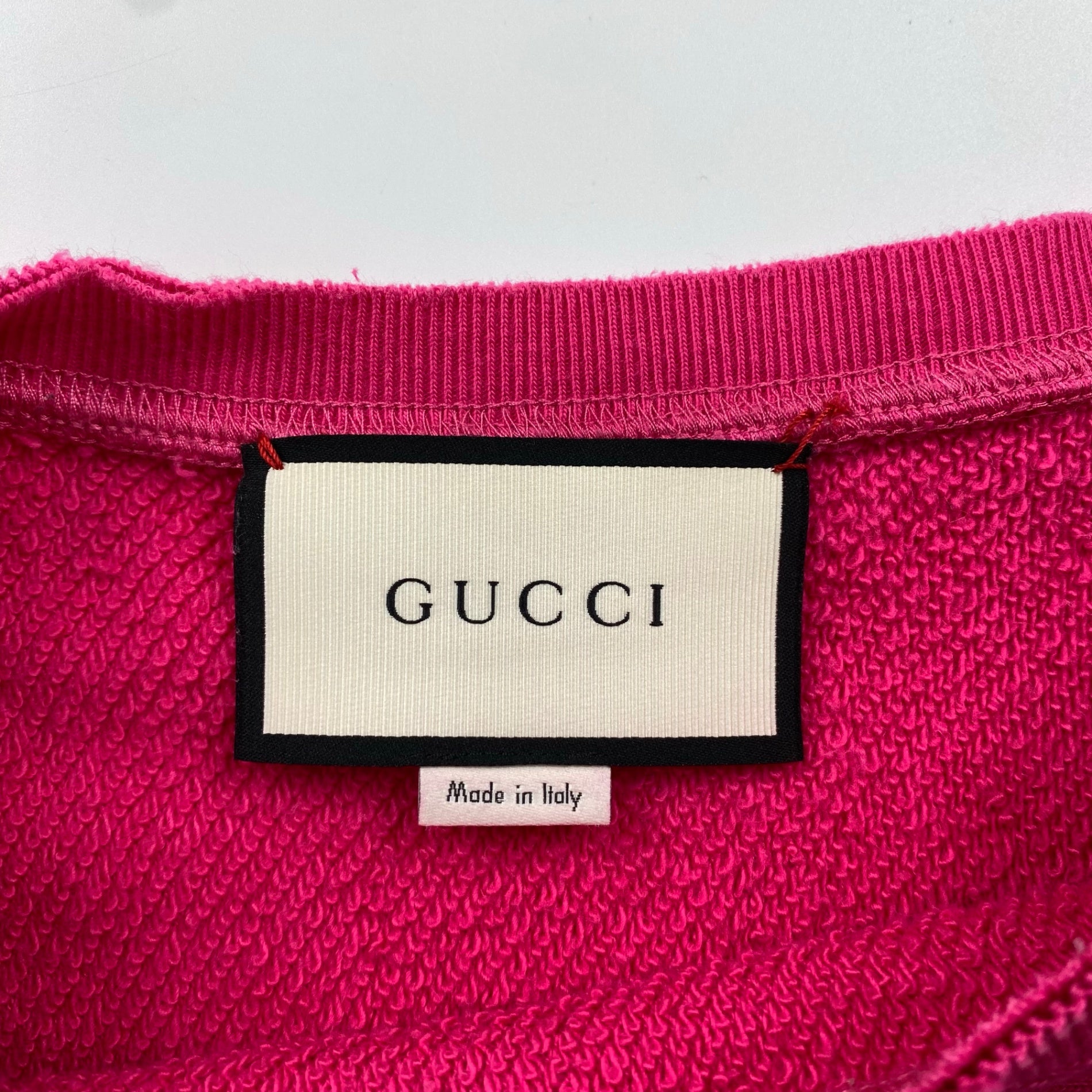 GUCCI グッチ / ヴィンテージロゴ プリント スウェット ダメージ加工 462018 SIZE：S