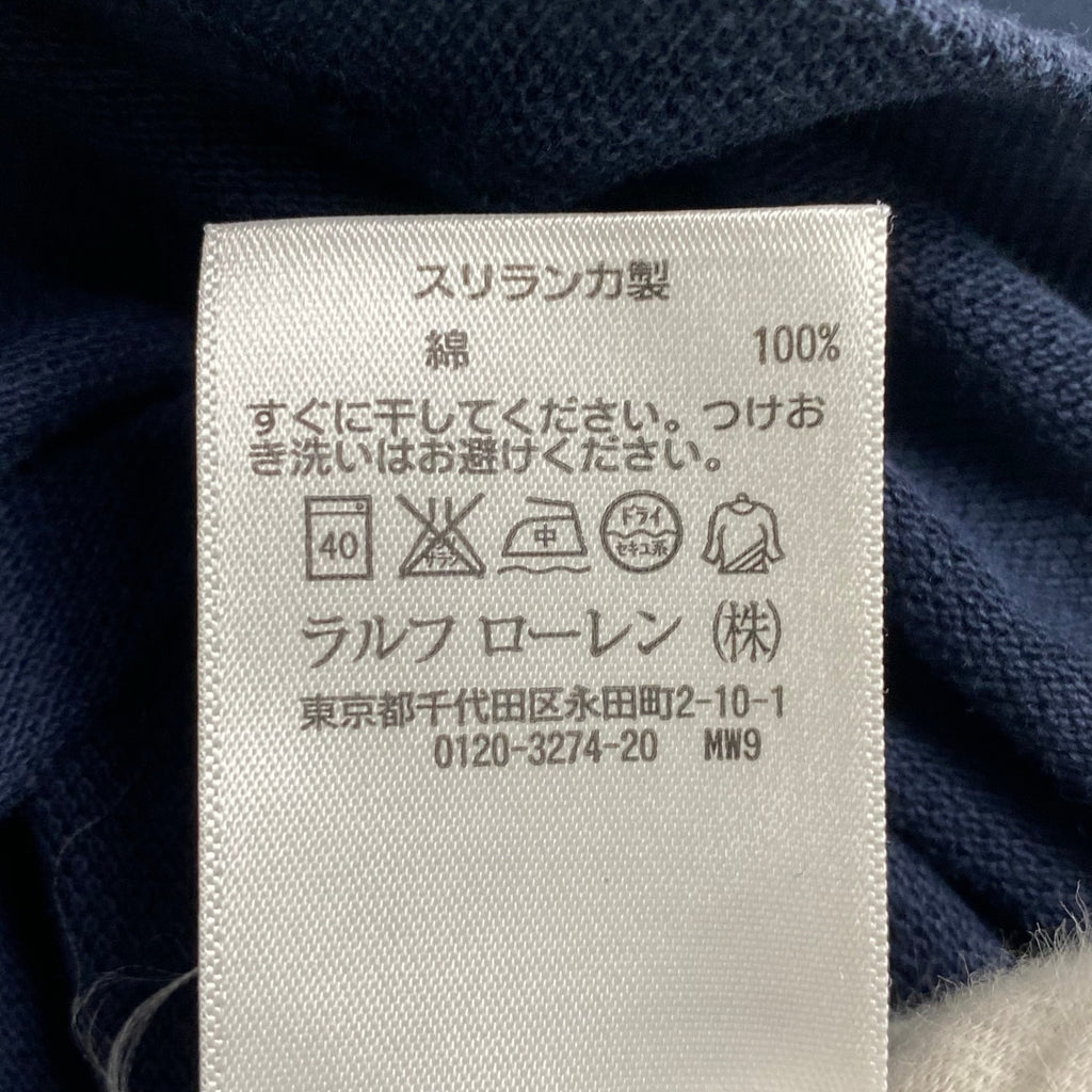 POLO RALPH LAUREN ポロ ラルフローレン / ポロシャツ ビッグポニー ネイビー オレンジ 参考定価：16,500程度 SIZE：XS