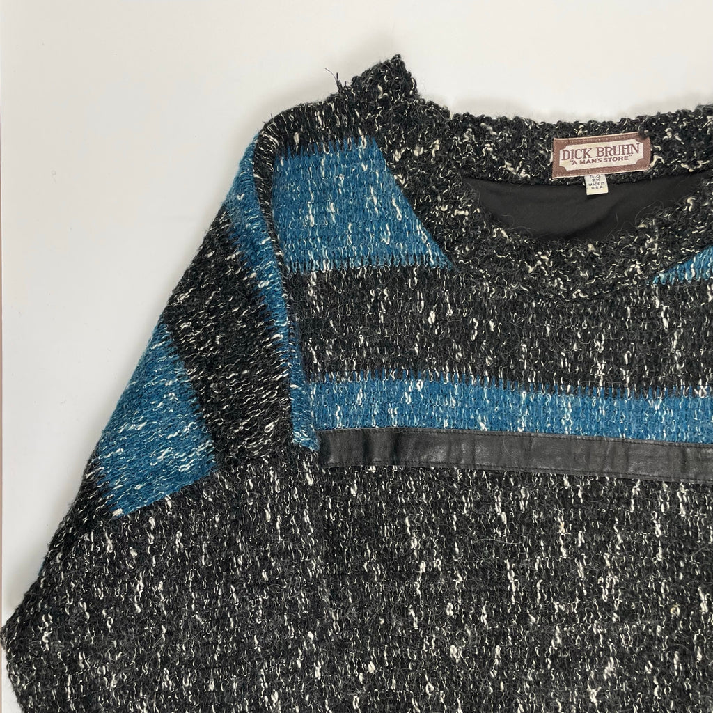VINTAGE / US製レザー切替ニット SIZE：2X