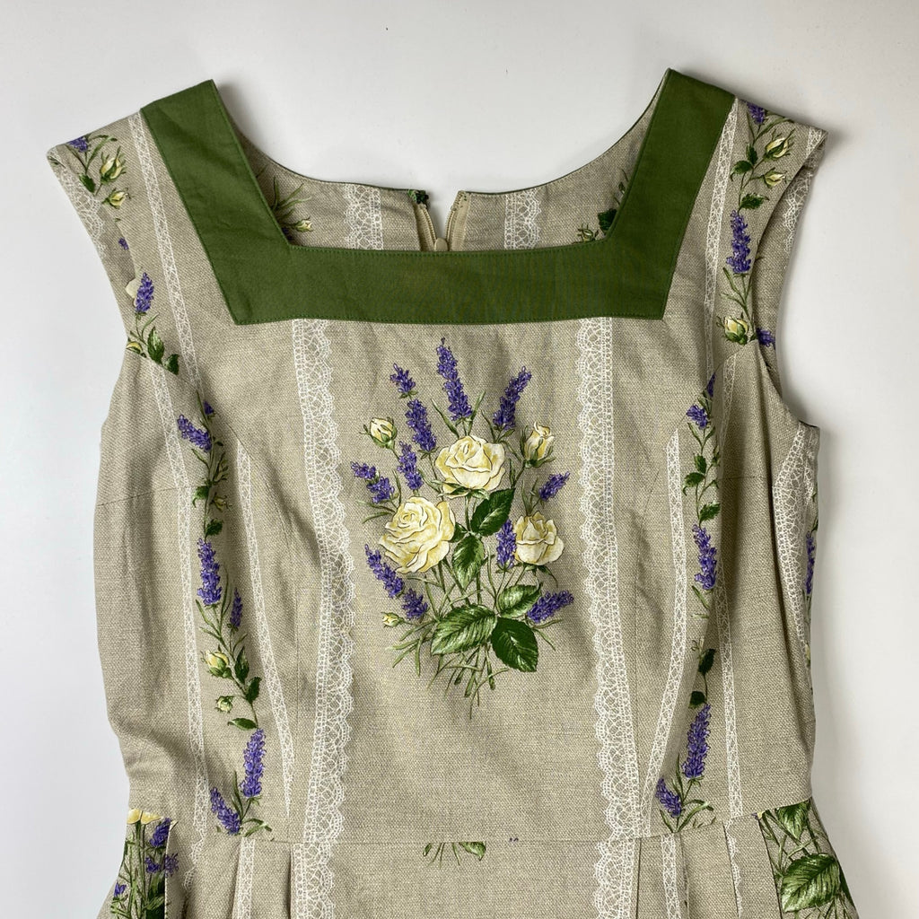 古着 ヴィンテージ アンティーク / ヴィンテージブーケプリント ワンピース SIZE:M程度