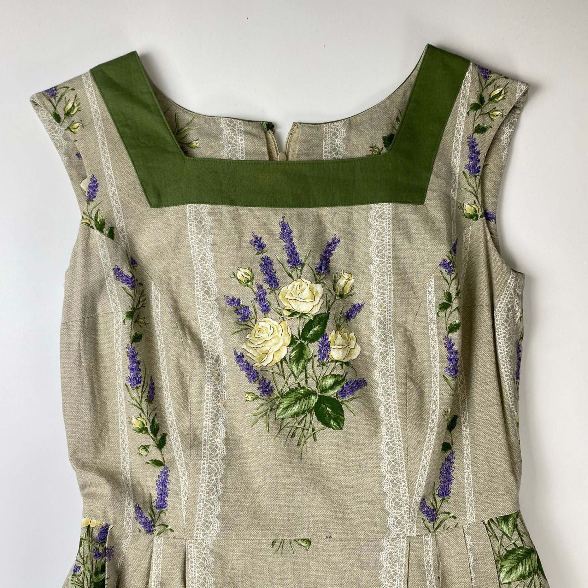 古着 ヴィンテージ アンティーク / ヴィンテージブーケプリント ワンピース SIZE:M程度